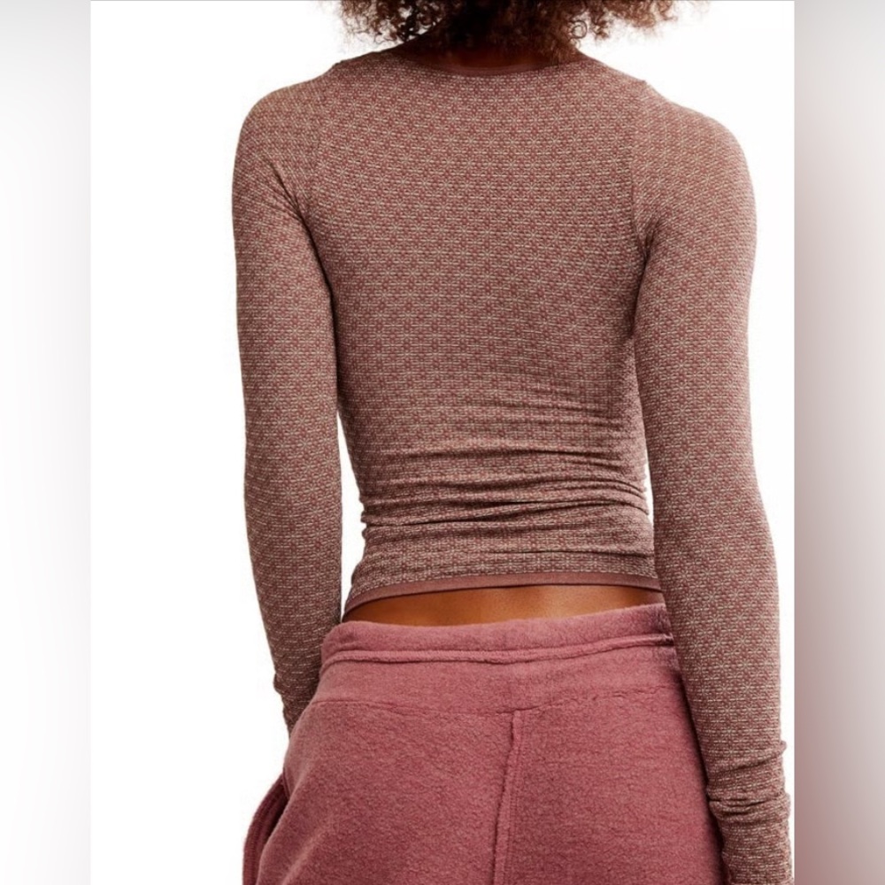 Free People Intimately Love Letter LS in Shaved Chocolate - Picture 3 of 5